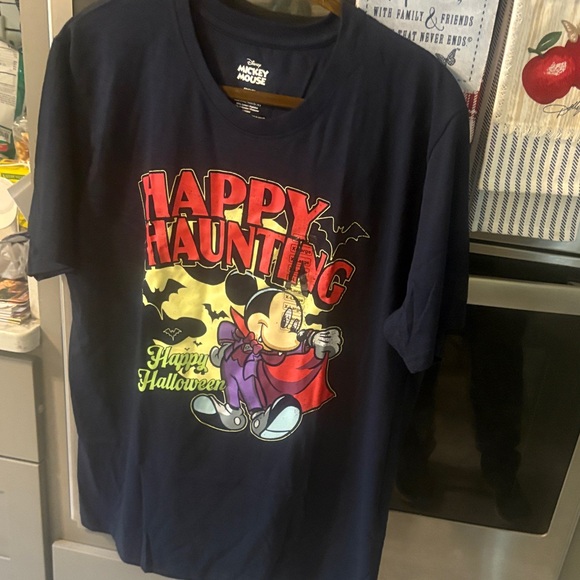 Disney Mickey Mouse Halloween Tee - Black and Red - Picture 1 of 4